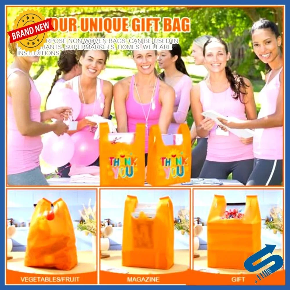 Reusable Non Woven Shopping Tote Bags Foldable Grocery Storage Large Capacity